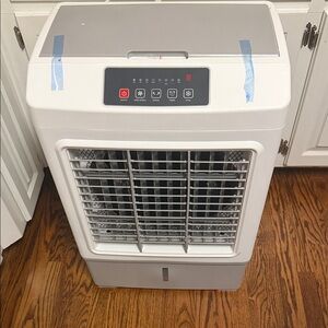 Portable Air Cooler with Control Panel - White